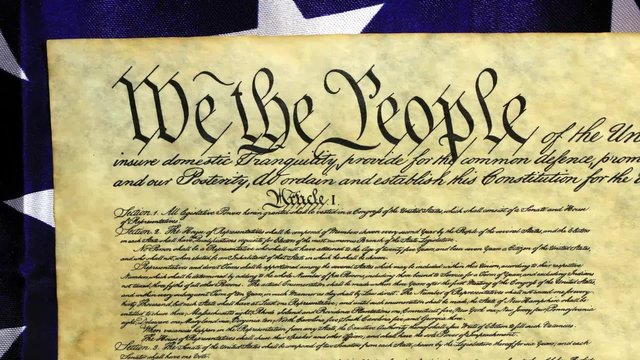 Constitution of United States Historical Document - We The People Bill of Rights