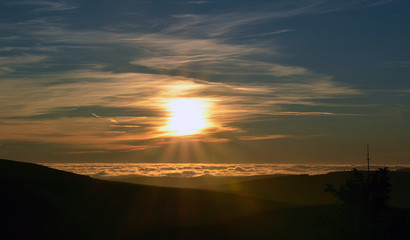 Sunset with inversion