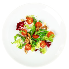 Simple salad with walnuts