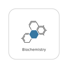 Biochemistry Icon. Flat Design.