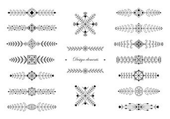 Obraz premium Floral ornamental design elements