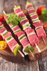 barbecue,raw meat