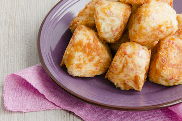 Cutlets of crab sticks