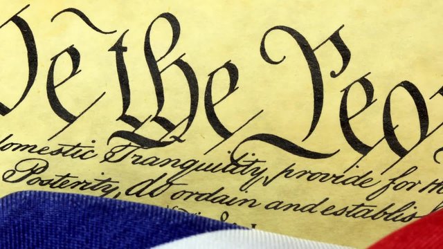 Constitution of United States Historical Document - We The People Bill of Rights