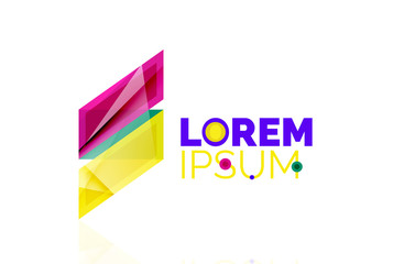 Logo, abstract geometric business icon