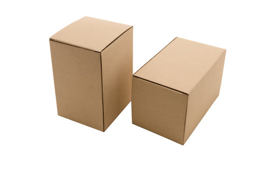 Cardboard Box isolated on a White