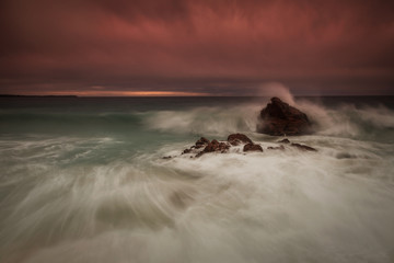Cannes beach during the storm - French Riviera

