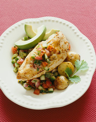 Skinless Chicken Breast with Avocado