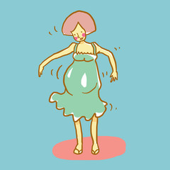 Pregnant Woman. Vector Illustration