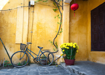 Traditional architecture of Streets in Hoi An ancient town in Vietnam