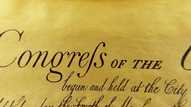 Constitution of United States Historical Document - We The People Bill of Rights