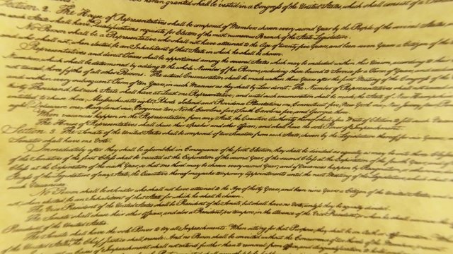 Constitution of United States Historical Document - We The People Bill of Rights