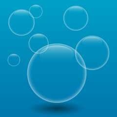 Transparent soap bubbles, vector eps10