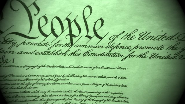 Constitution of United States Historical Document - We The People Bill of Rights