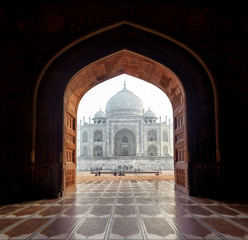 India Taj Mahal entrance arch