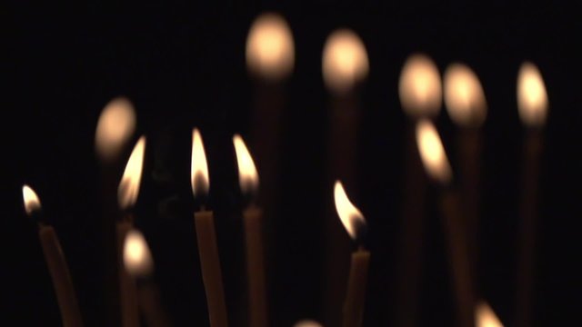 Candles in church