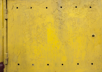 Yellow metal with holes 
