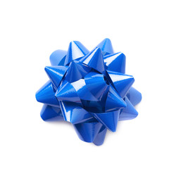 Decorational ribbon gift bow isolated