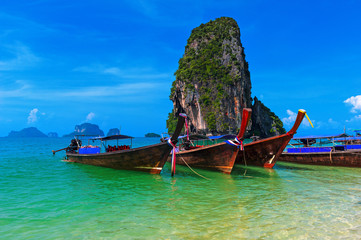 Travel nature landscape. Thailand sea cost tropical background