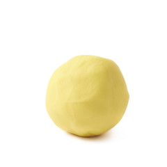 Piece of a modelling clay isolated