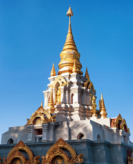 Naklejka premium Phra Boromathat Chedi buddhist pagoda in Santikhiri village of Doi Mae Salong in Chiang Rai province Thailand