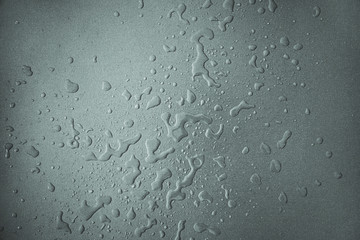 Water drops on metalic background