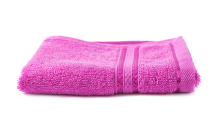 Single terry cloth towel isolated