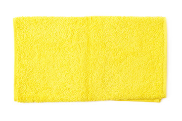 Single terry cloth towel isolated
