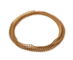 Beads garland round frame isolated
