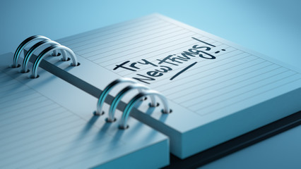 Closeup of a personal agenda setting an important date represent