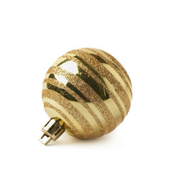 Single Christmas ball isolated