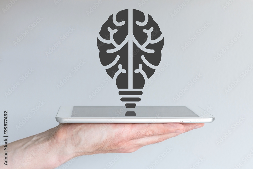 Poster technology innovation concept in mobile computing and digital technology