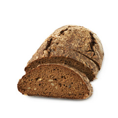 Sliced loaf of bread isolated