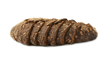 Sliced loaf of bread isolated