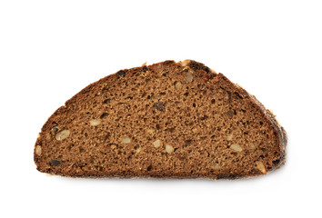 Single piece of bread isolated