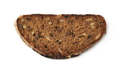 Single piece of bread isolated