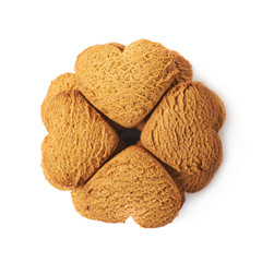 Heart shaped cookies composition