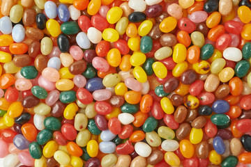 Surface covered with jelly beans