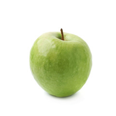 Ripe green apple isolated