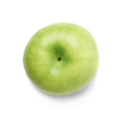 Ripe green apple isolated