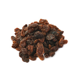 Pile of raisins isolated