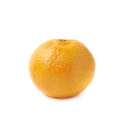 Single tangerine fruit isolated