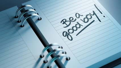 Closeup of a personal agenda setting an important date represent