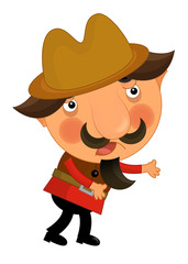 Cartoon character - peasant or undercover nobleman - isolated - illustration for the children