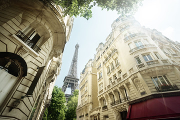 building in Paris near Eiffel Tower