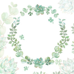Wedding invitation wreath. - 99879635