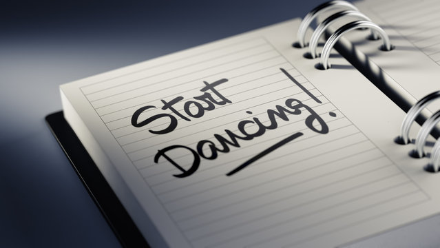 Closeup of a personal agenda setting an important date represent