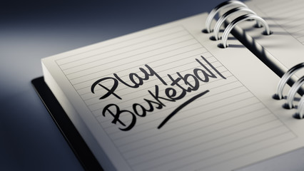 Closeup of a personal agenda setting an important date represent