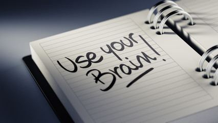 Closeup of a personal agenda setting an important date represent