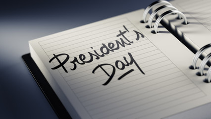 Obraz premium Closeup of a personal agenda setting an important date represent